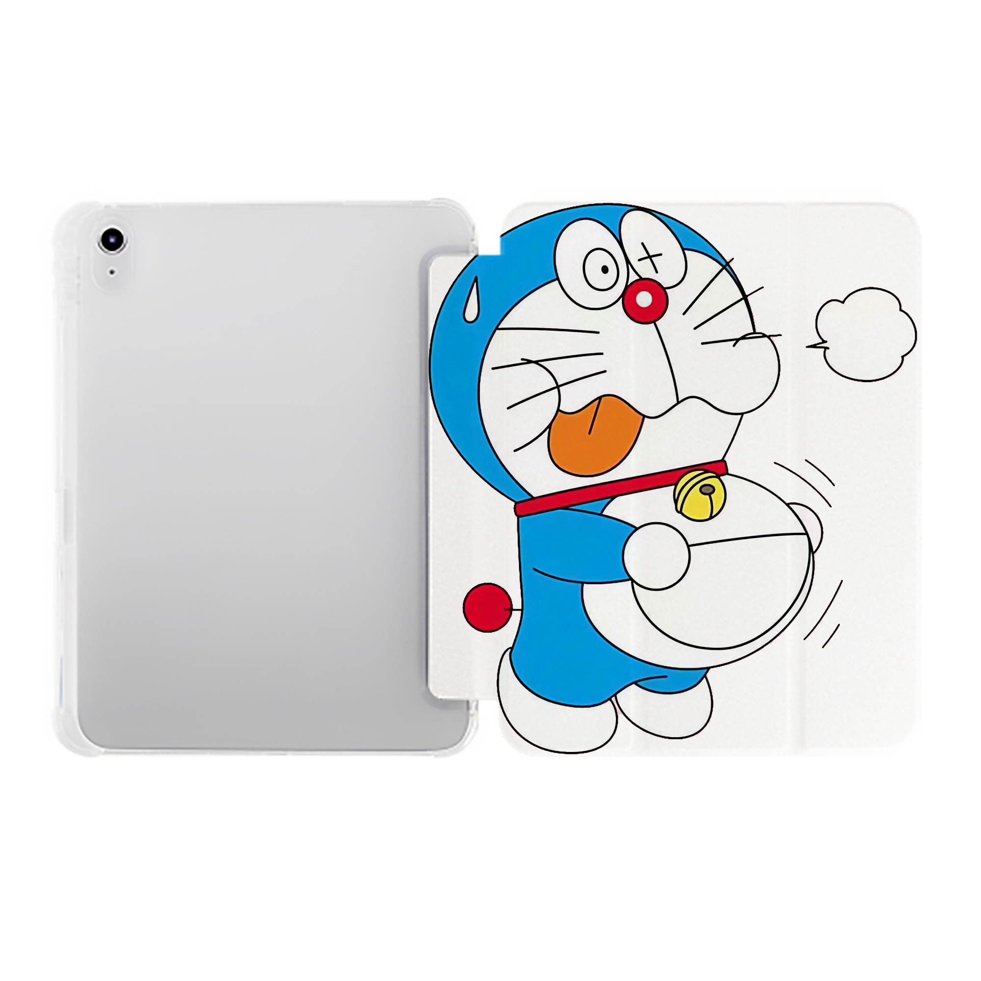 （画像用） ドラえもん Doraemon IPad ケース ペン収納付き 三つ折りスタンド PUレザー×シリコン 対応機種9.5/10.5/10.9インチ